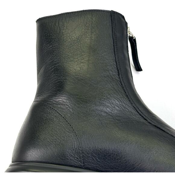 Steve Madden Jones Boots Womens 9.5M Black Leather Front Zip Platform New $130 - Picture 14 of 14